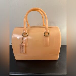 Furla Candy Peach Boston Bag w/Lock